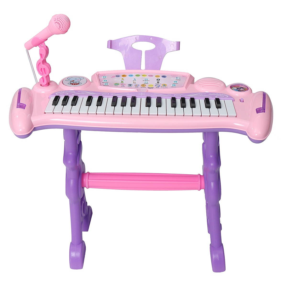 37 Key Electronic Keyboard Kids Mini Grand + Piano Stool Microphone Musical Toys