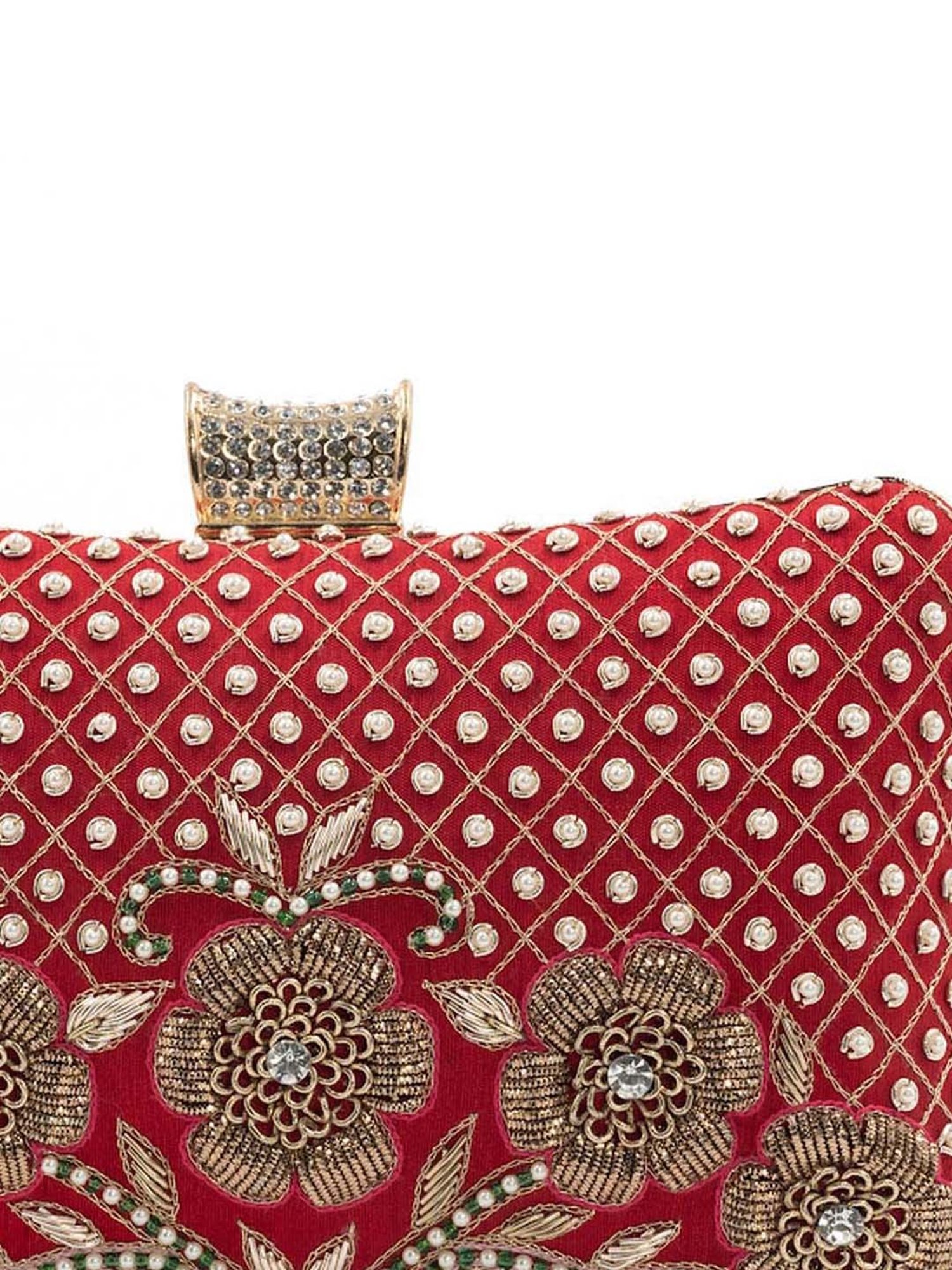 Sugarcrush Red Embellished Clutch