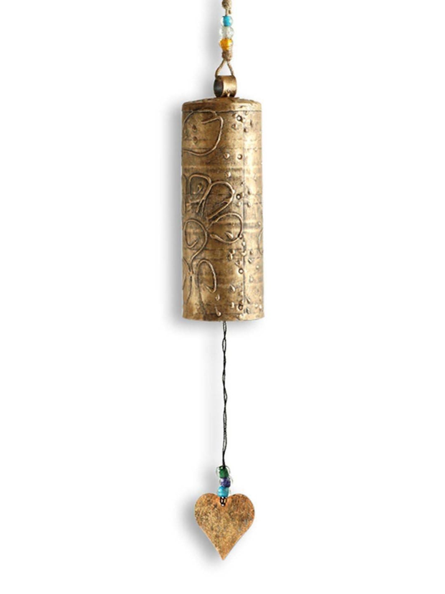 ExclusiveLane Golden Iron Sonorous Ghantadi Kutch Decorative Hanging Wind Chime