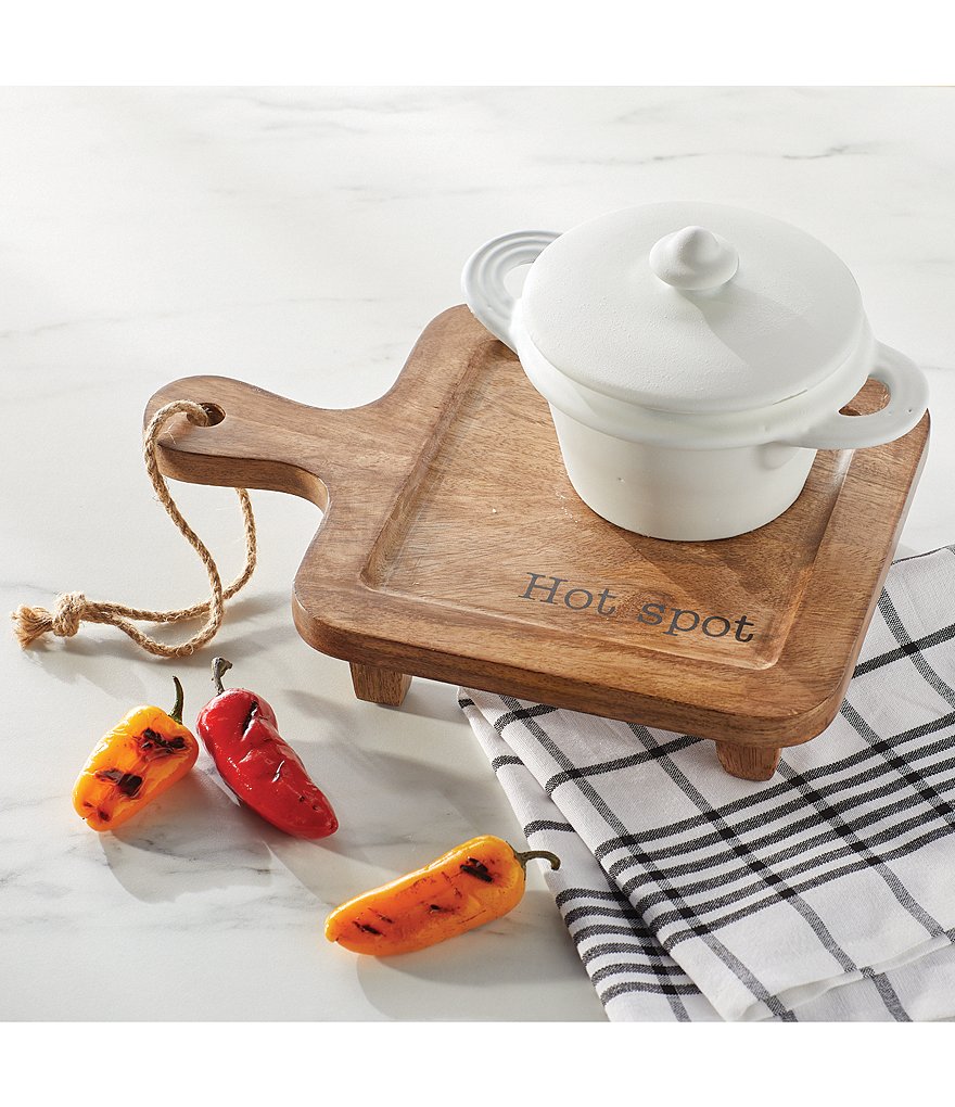 Mud Pie Hot Spot Wood Trivet