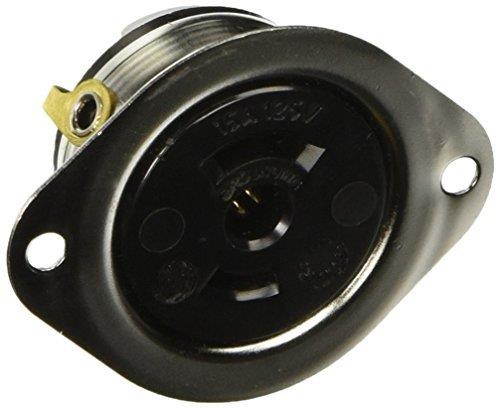 HUBBELL WIRING DEVICE-KELLEMS HBL7596 15A Midget Locking Flanged Receptacle 2P