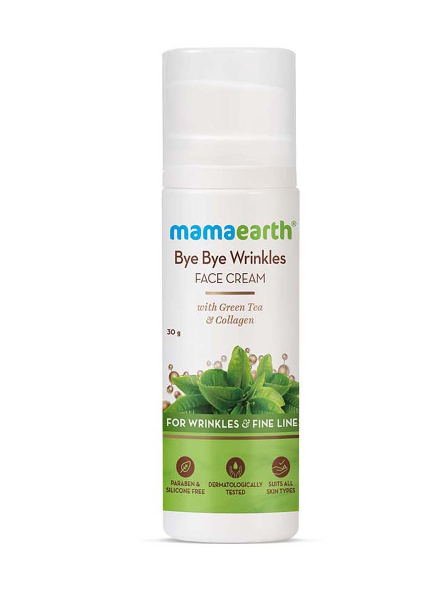 Mamaearth Green Tea & Collagen Bye Bye Face Cream - 30 gm