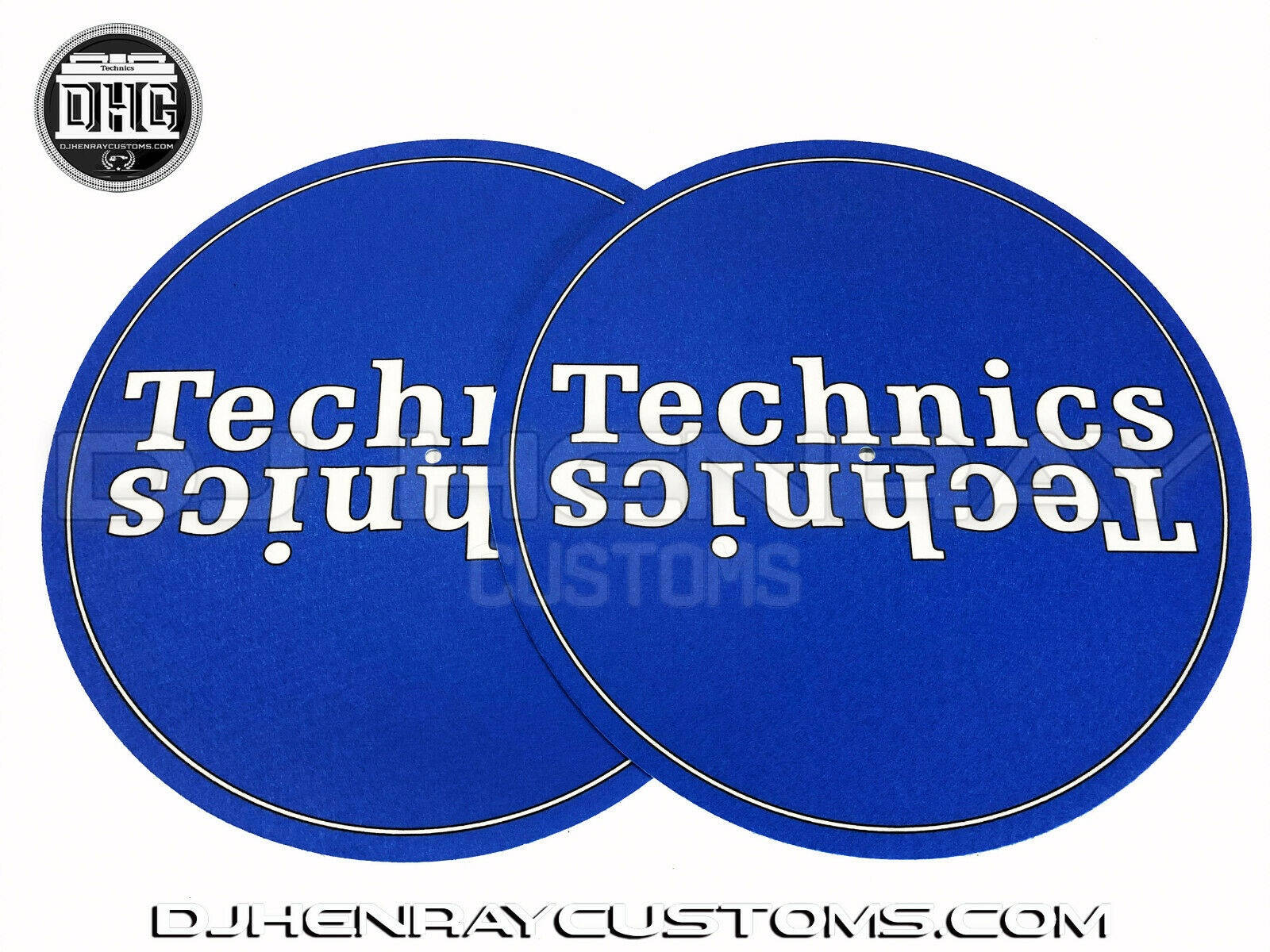 Technics 1200 Blue w white logo Dj Slipmats sl1200's mk5 m3d m5g any turntable
