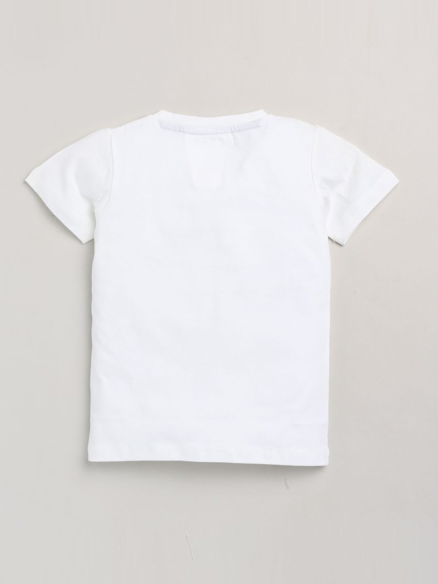 Lazy Shark Kids White Printed T-Shirt & Shorts