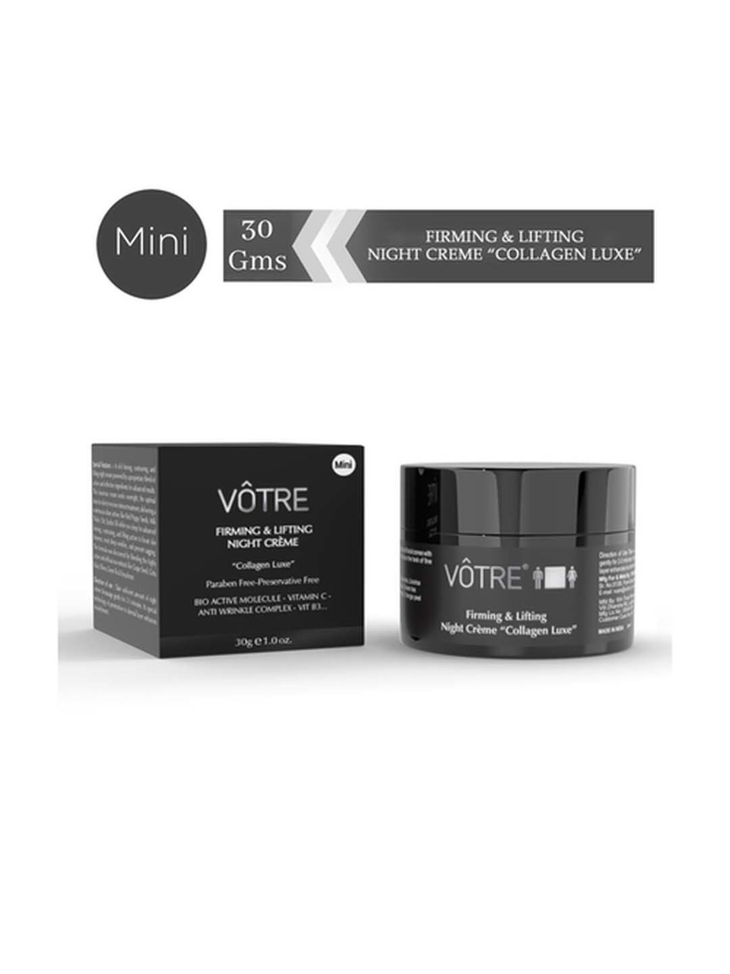 Votre Firming & Lifting Night Creme Collagen Luxe Mini - 30 gm