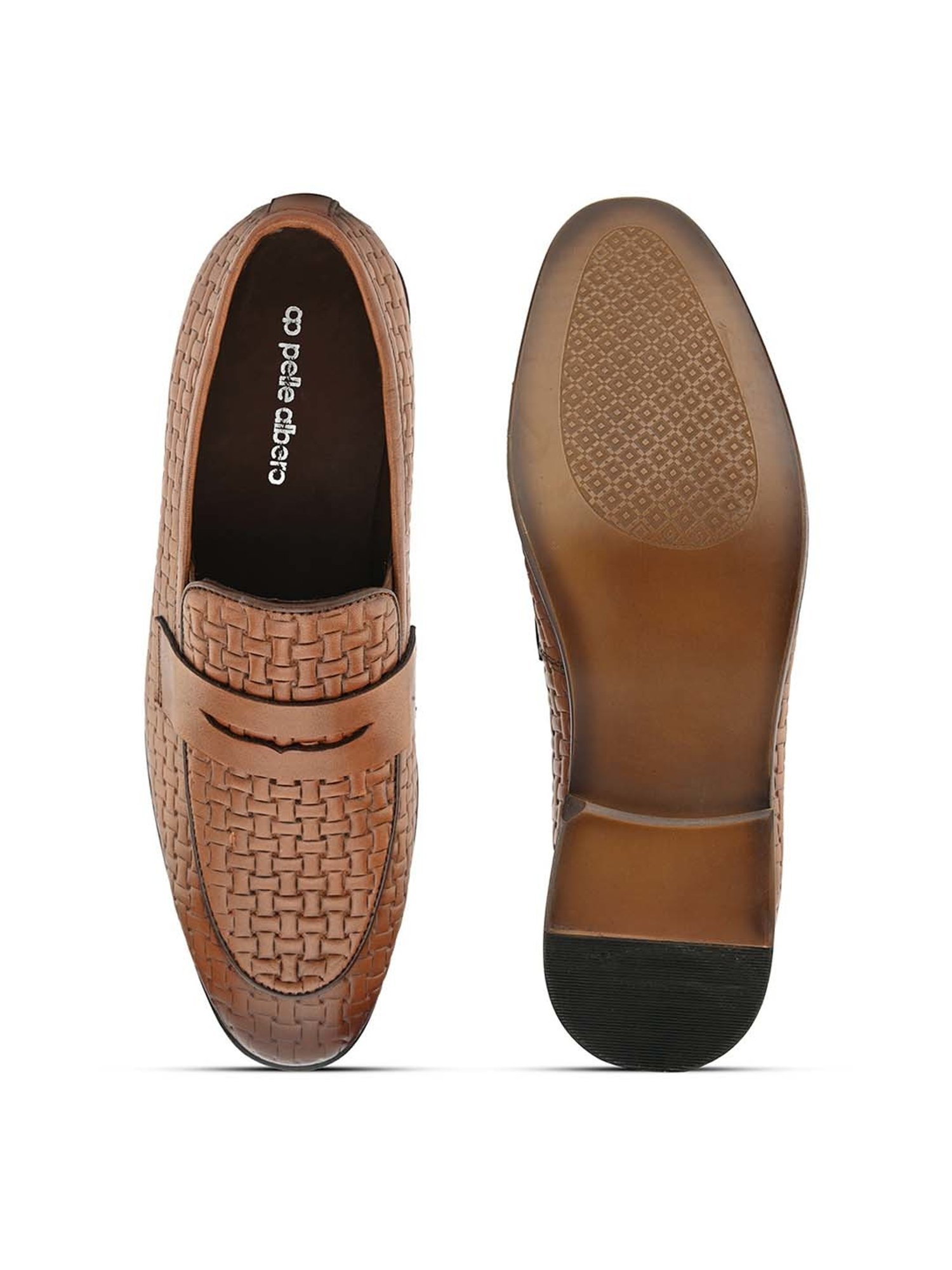 Pelle Albero Men's Tan Formal Loafers