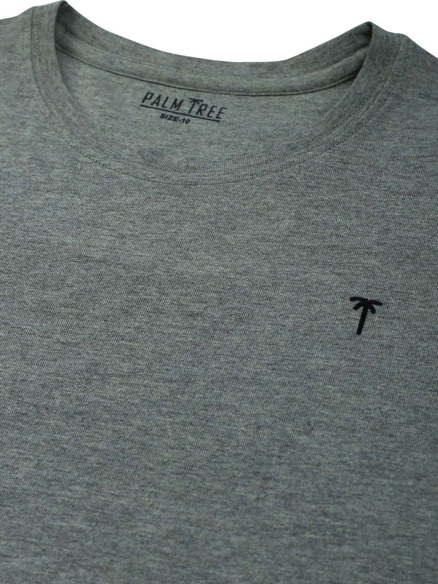 Palm Tree Kids Grey Cotton Regular Fit T-Shirt