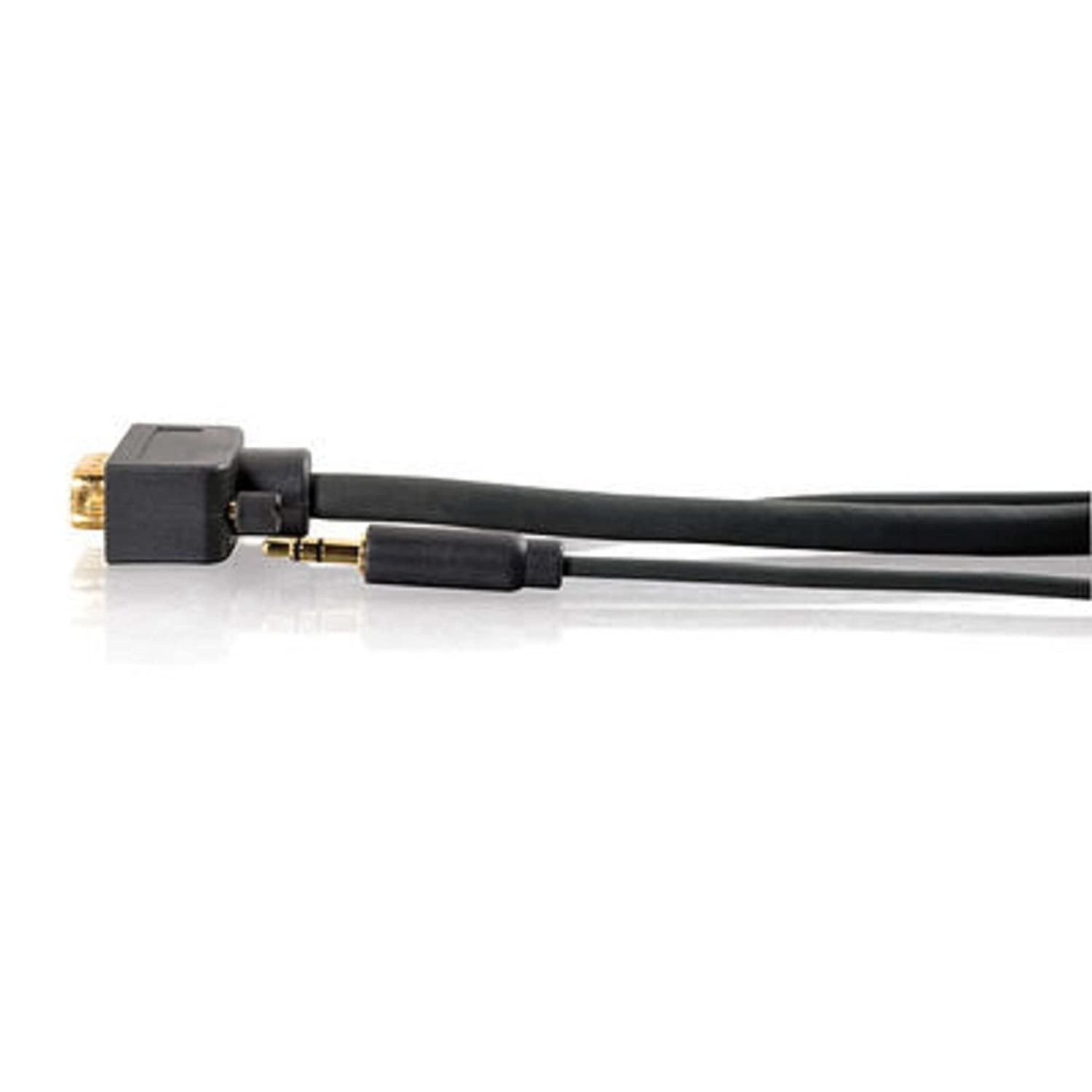 C2G 28251 Flexima VGA + 3.5mm Audio Video Cable M/M, in-Wall CL3-Rated, Black (12 Feet, 3.65 Meters)