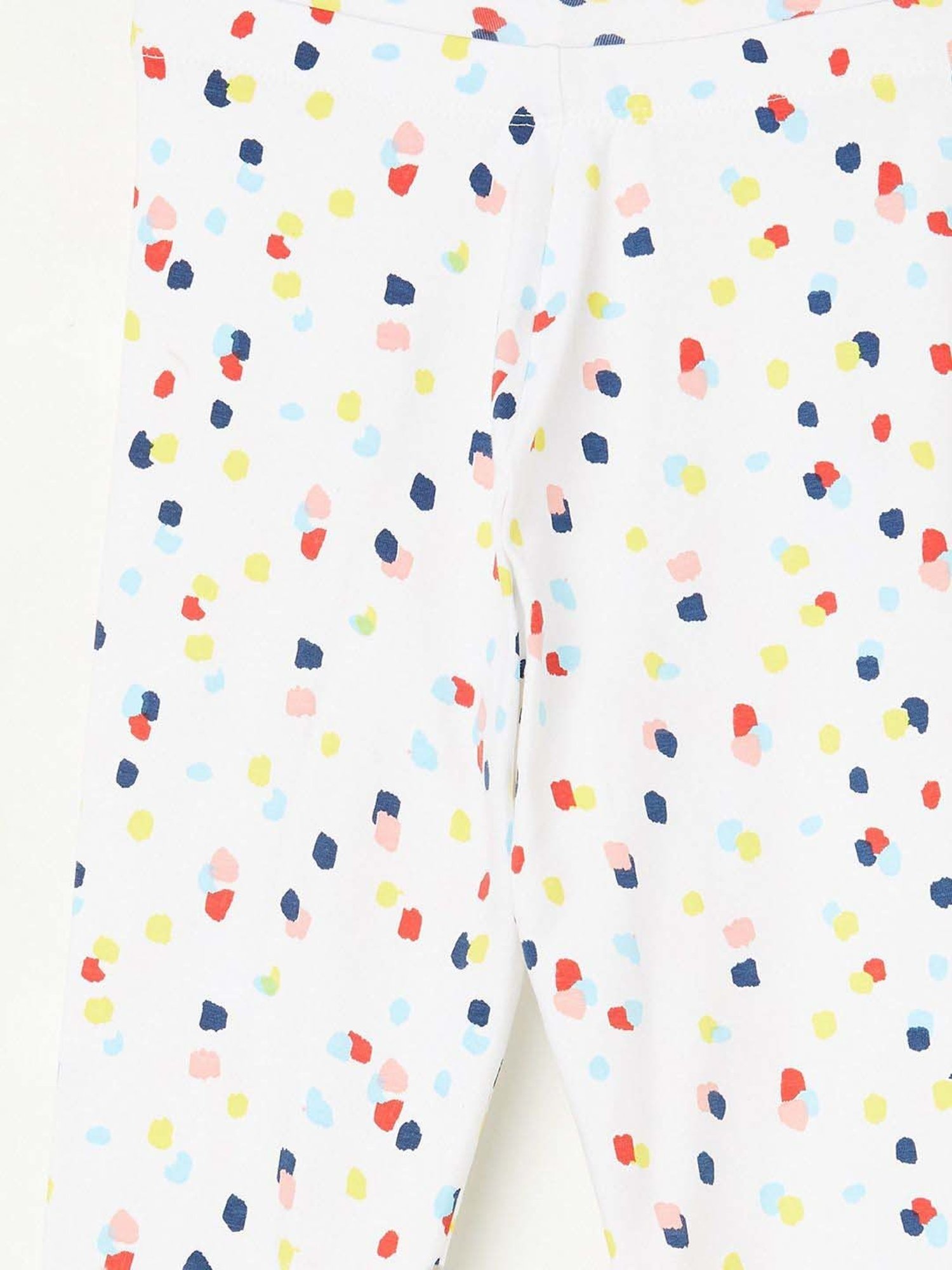 Fame Forever by Lifestyle Kids White Cotton Printed Leggings