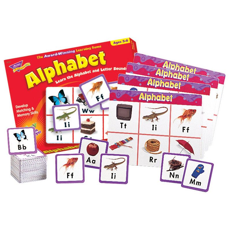 Trend Enterprises Match Me Game Set - Alphabet & Color and Shapes