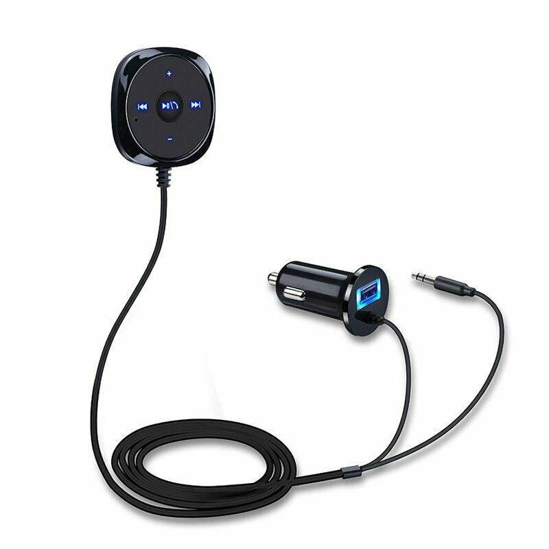 Wireless Bluetooth 3.5mm Car Aux Audio Music Receiver USB Changer Handsfree