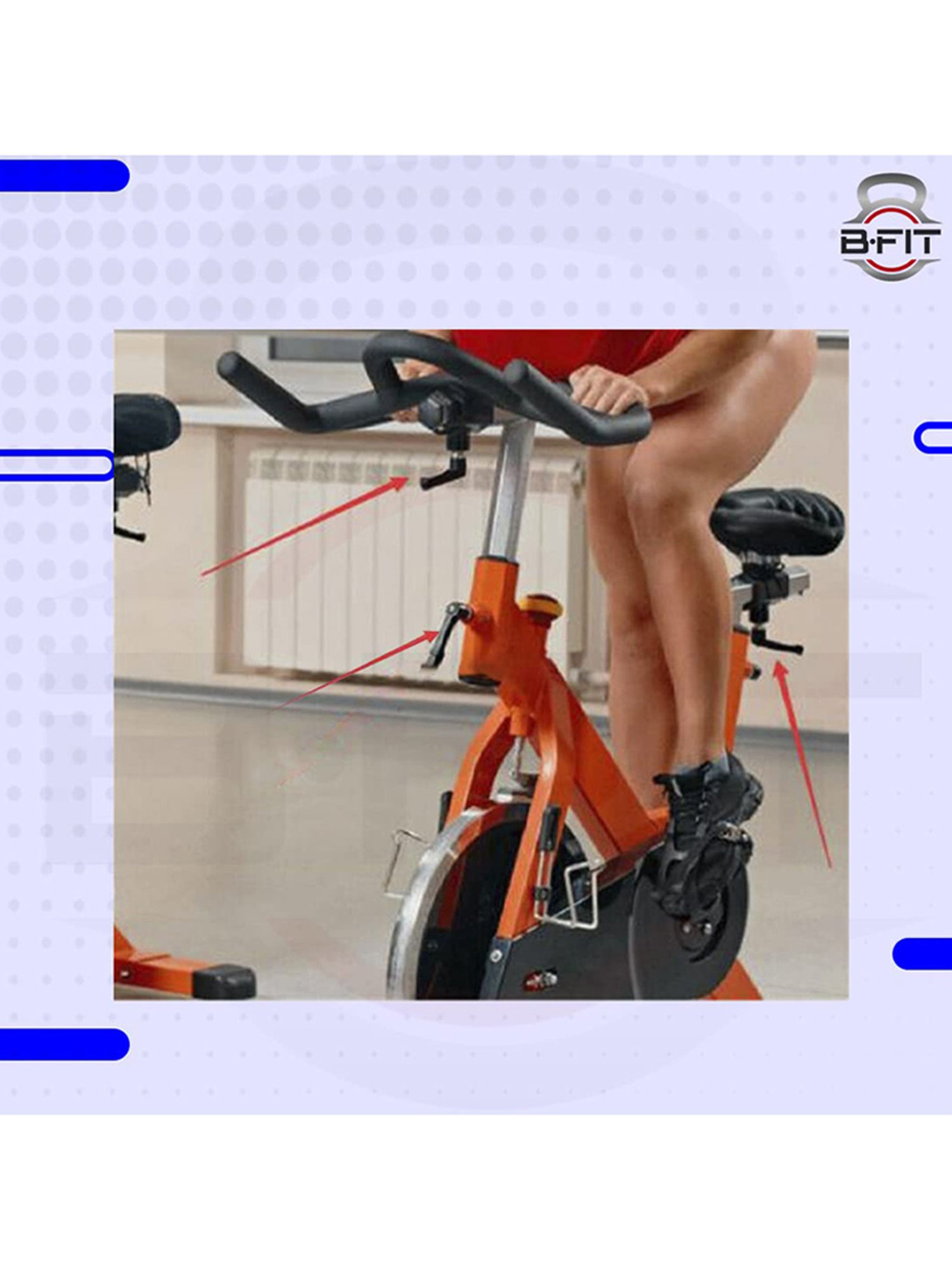 B Fit Exercise Bike Replacement Knob of 10 mm One Pair (Black)