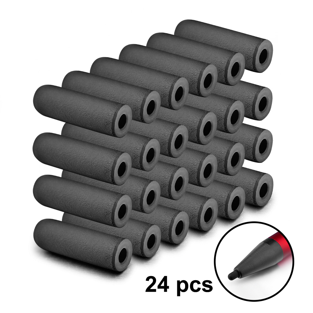 Pen Tips 24 pcs Active Stylus Pen Replacement Rubber Heads 2.0 mm for Iphone Ipad iOS Android for Samsung LG HTC XIAOMI Touch Screen Stylus Capacitive Drawing Pen Cover