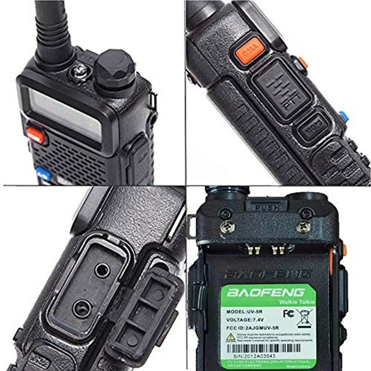 BAOFENG UV-5R Two Way Radio Dual Band, Tri-Power Portable Walkie Talkie with Earpiece