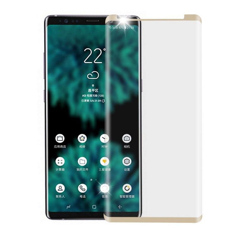 Valor Full Coverage Tempered Glass LCD Screen Protector Film Cover For Samsung Galaxy Note 9, Gold