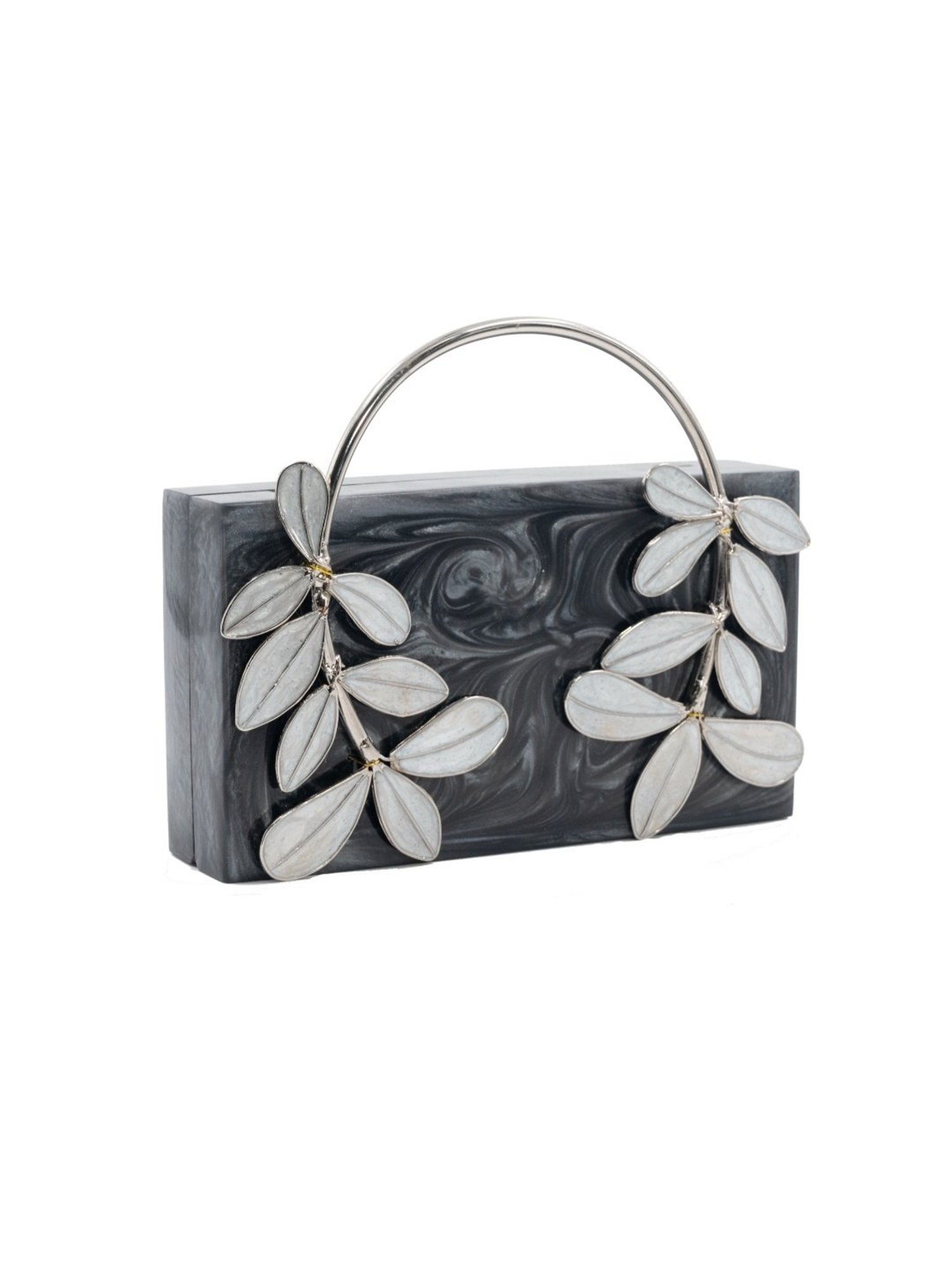 Sugarcrush Grey Luxury Studded Small Clutch