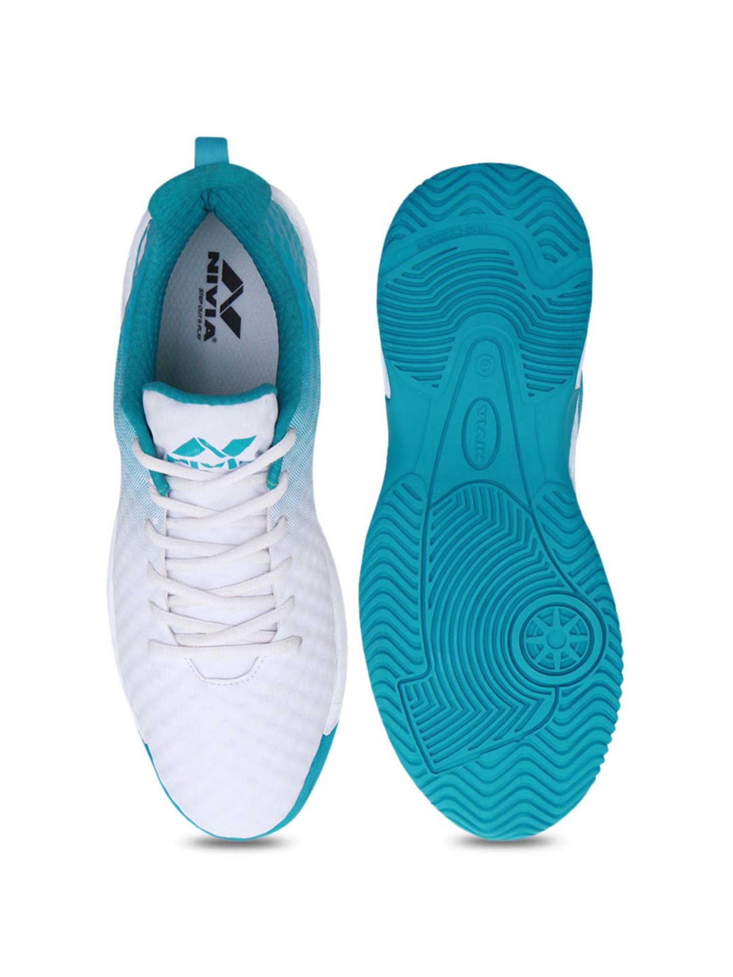 Nivia Men's PowerMash White Tennis Shoes