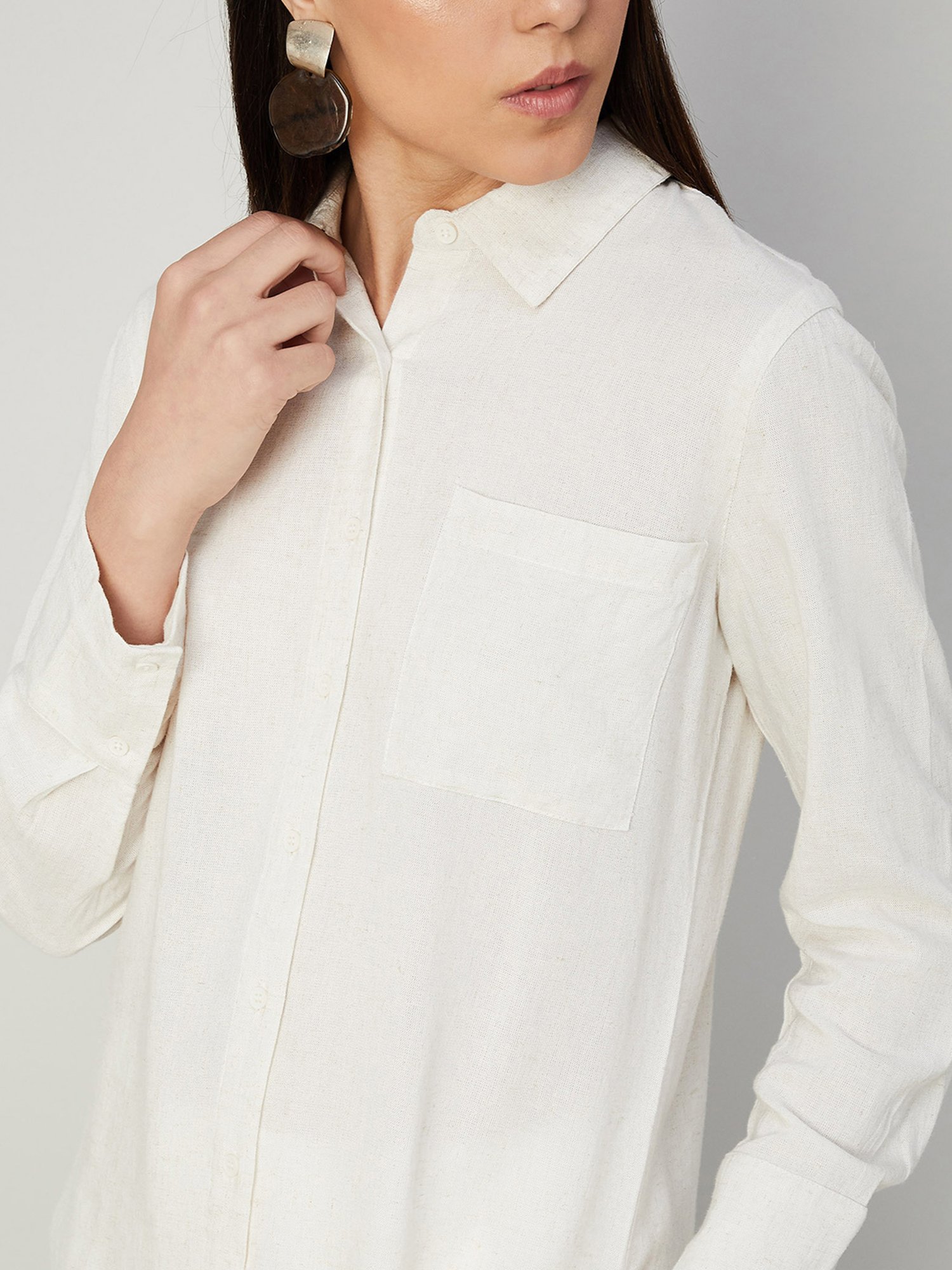 Code by Lifestyle Beige Viscose Regular Fit Top