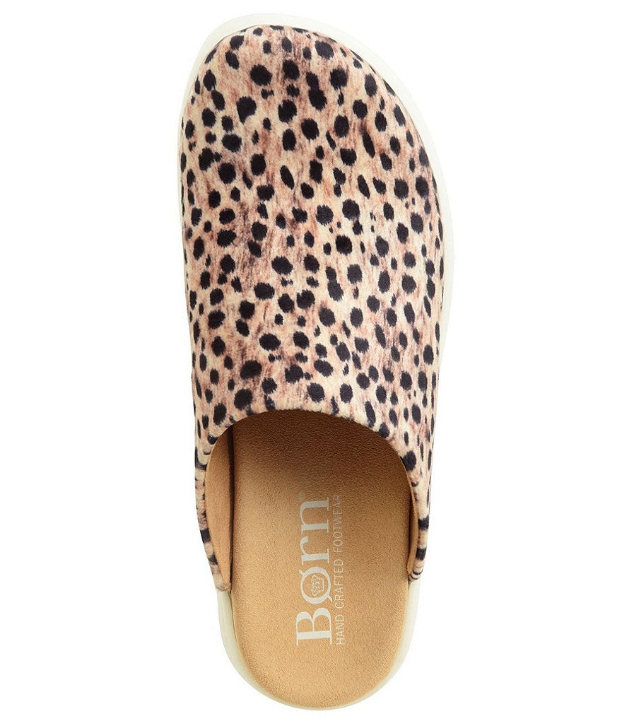 Born Zen Cheetah Print Fabric Mule Slides