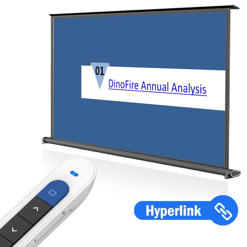 Red Light Wireless Presenter, Powered by AAA (Not Included) Hyperlink Volume Control Presentation Clicker, RF 2.4GHz PowerPoint Clicker Presentation Remote Control Slide Clicker