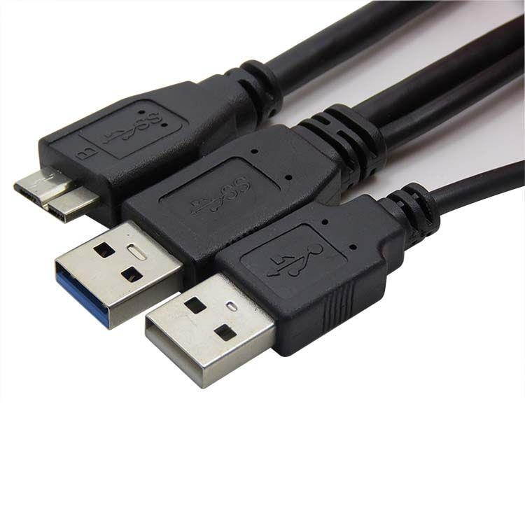 3FT USB 3.0 A M Micro USB3.0 Y Cable Cord For Toshiba External Hard Drive Disk