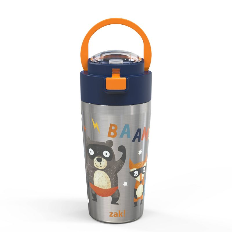 Zak Designs Single Drinkware with Spill proof Spout/Straw Lid - Girl - 12oz