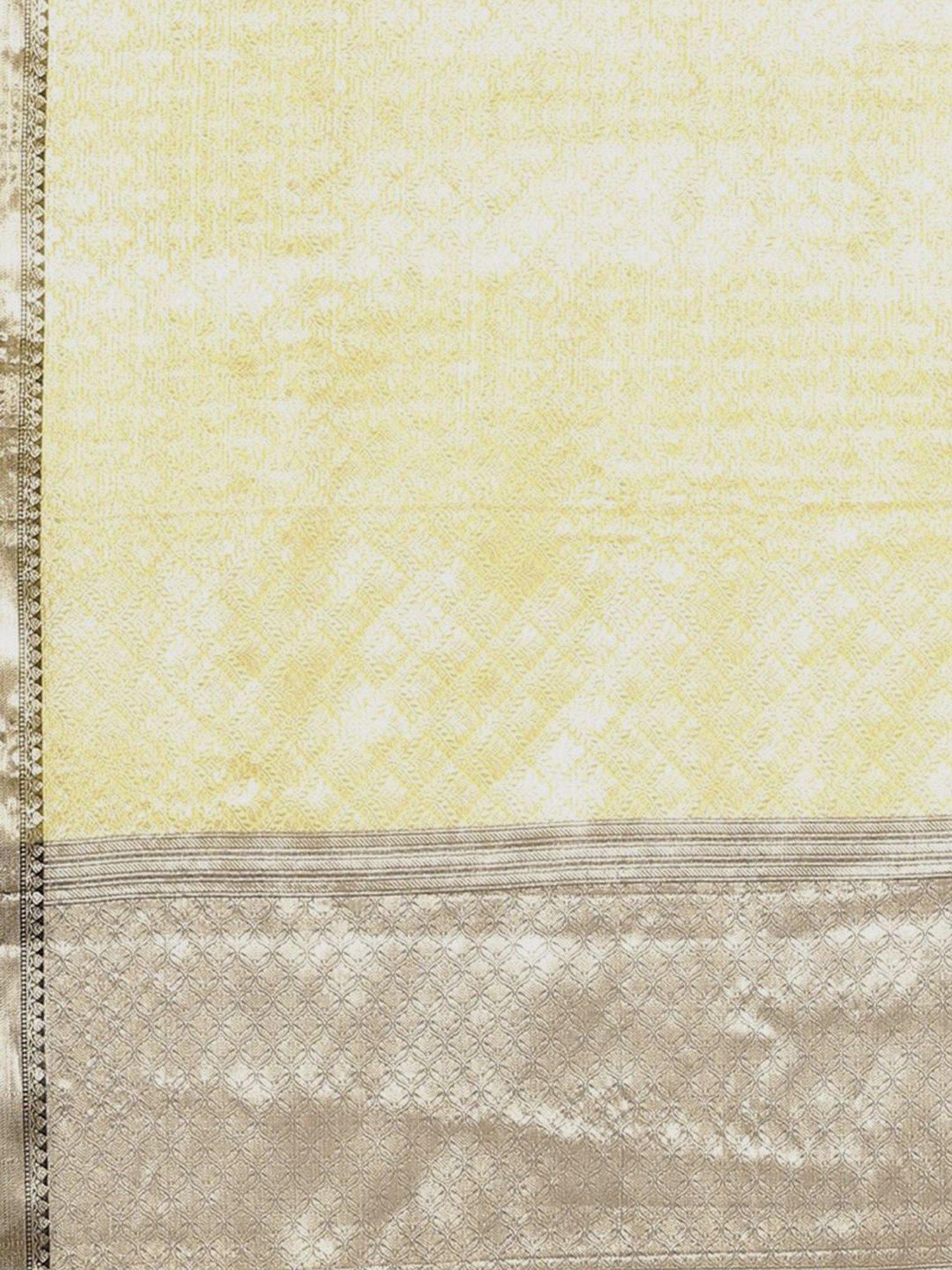 Banarasi Silk Works Yellow Woven Saree With Unstitched Blouse