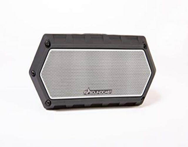 Soundcast VG1 Premium Bluetooth Waterproof Speaker- Shock Resistant - Dynamic Full Range + Bass, Stereo Pair, Works with Siri, iPhone / Android / Samsung / Windows Devices