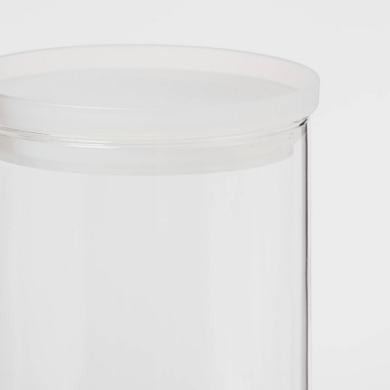 55.8oz Glass X-Large Stackable Jar with Plastic Lid - Made By Design™