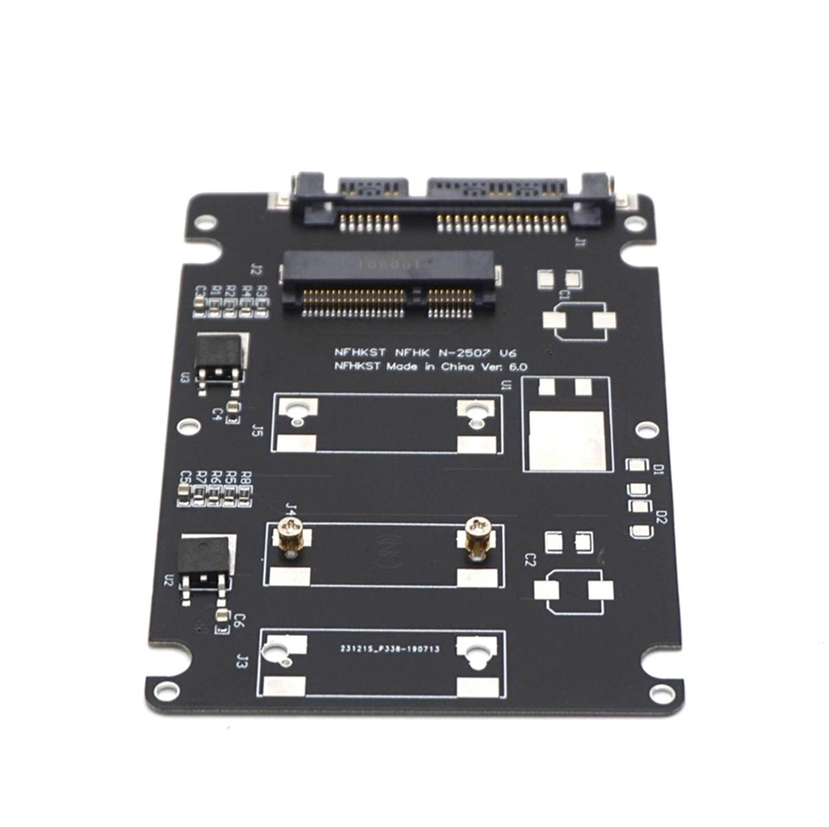 Weastlinks mSATA to SATA SSD Enclosure mSATA to 2.5 SATA Adapter Solid State Drives SSD Hard Drive Converter to SATA 3.0 Card with Case Box