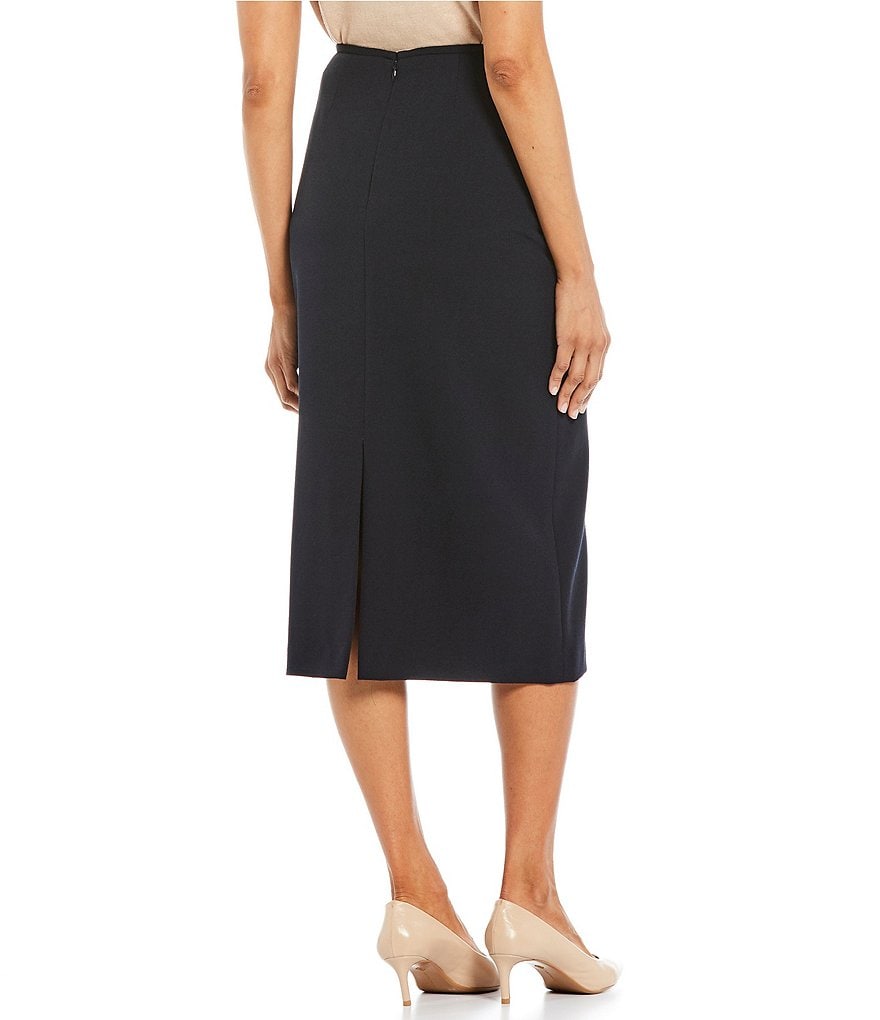 Preston & York Taylor Stretch Crepe Suiting Midi Pencil Skirt
