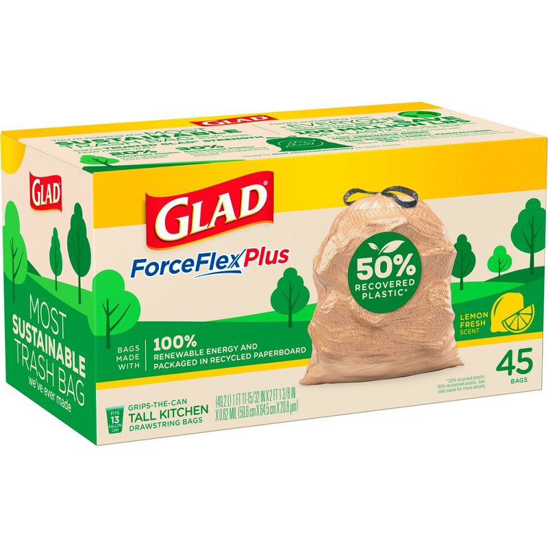 GreenPolly Drawstring Recycling Trash Bags - 13 Gallon - 20ct