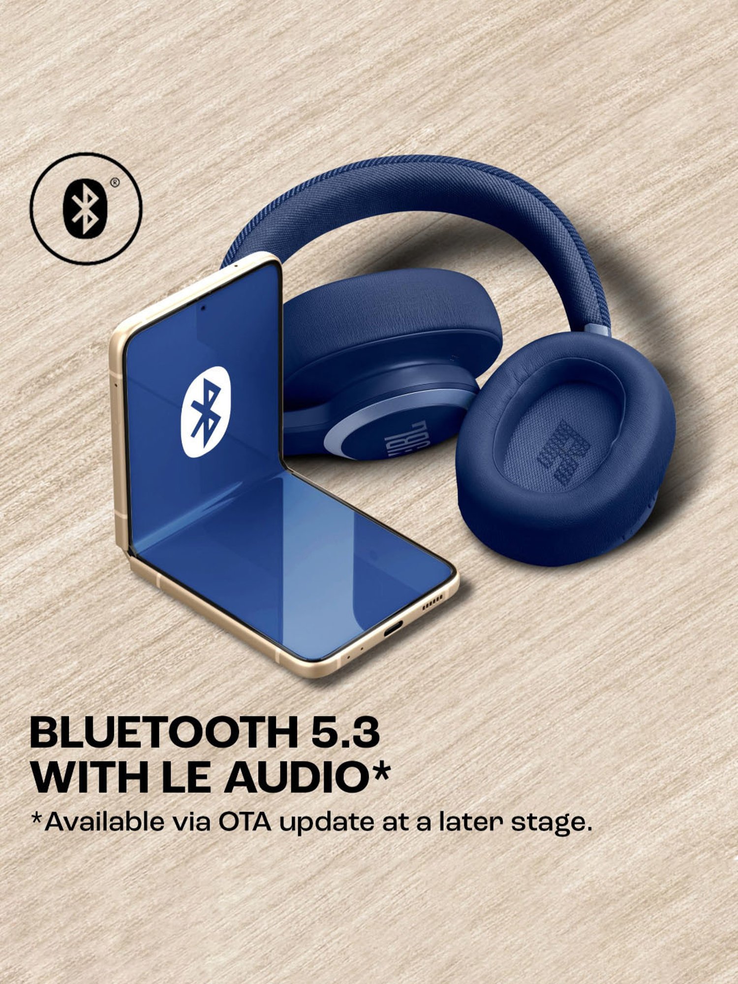 JBL Live 770NC Over Ear Wireless Headphones with True ANC & 65Hrs Playtime (Blue)