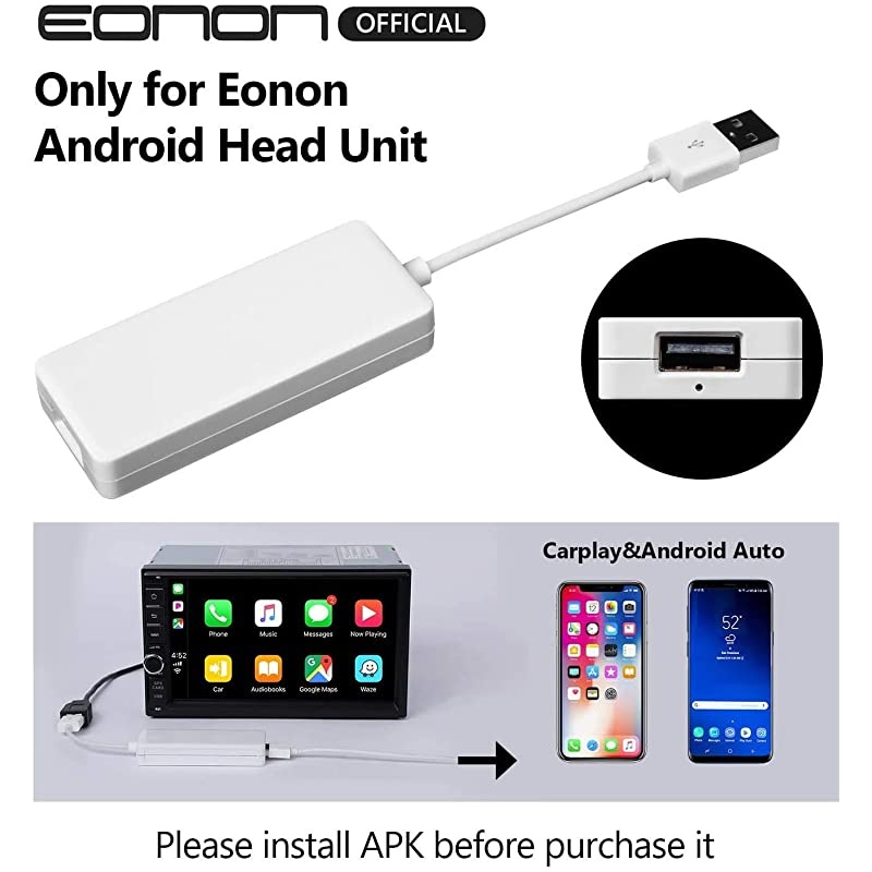2021- A0585 Android Auto and Car Play Autoplay Dongle for  Android10/ 8.0/8.1/9.0 Car Radio GA93 Car Radio and GA9465,GA9480A,GA9453,GA9463,GA9451,GA9449 Etc.