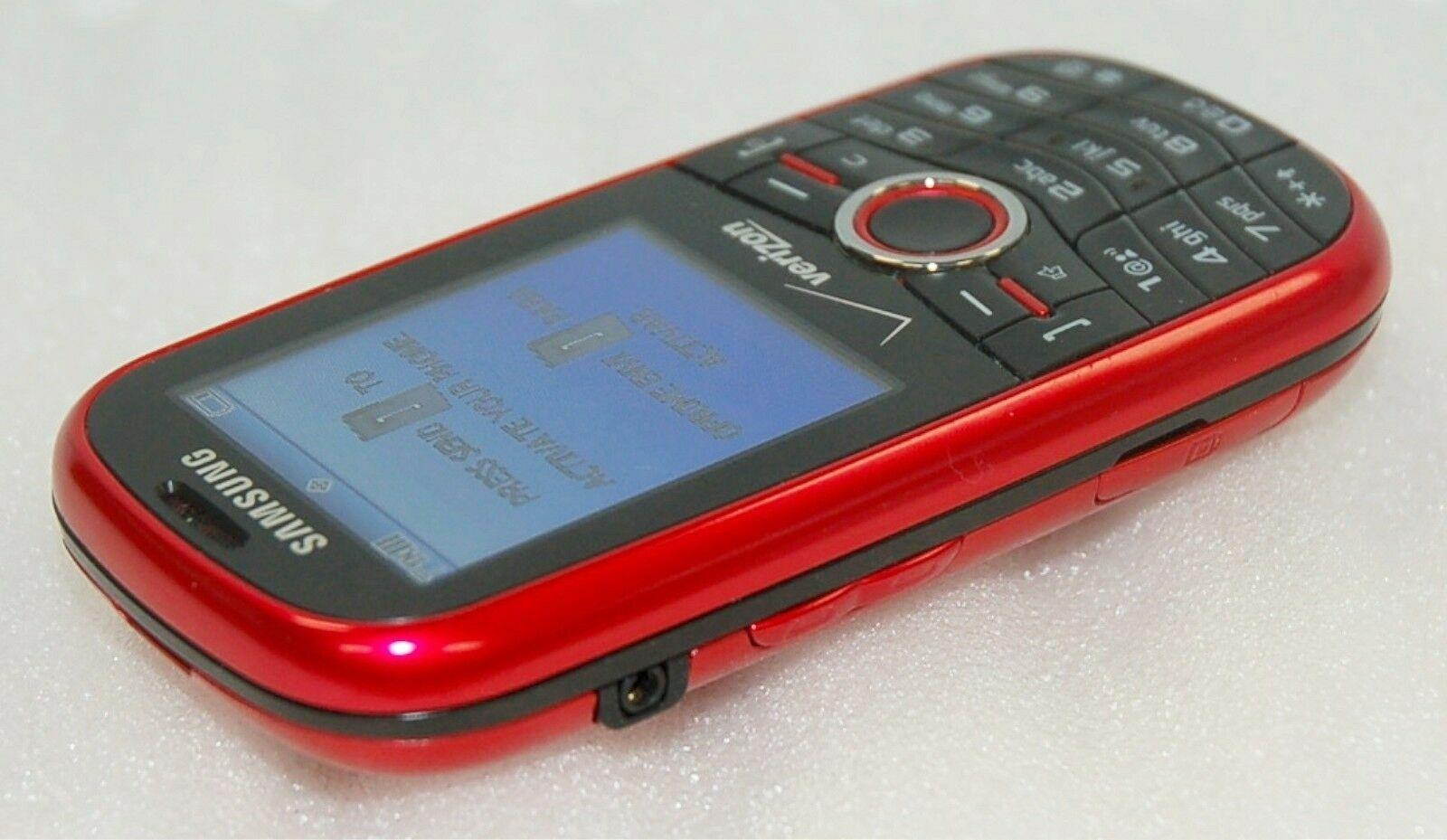 Samsung Intensity Verizon RED Slider Cell Phone SCH-U450 MicroSD vCast cam 1xRTT