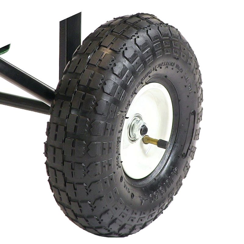 Sunnydaze Outdoor Lawn and Garden Heavy-Duty Durable Steel Mesh Utility Wagon Cart with Removable Sides - Black