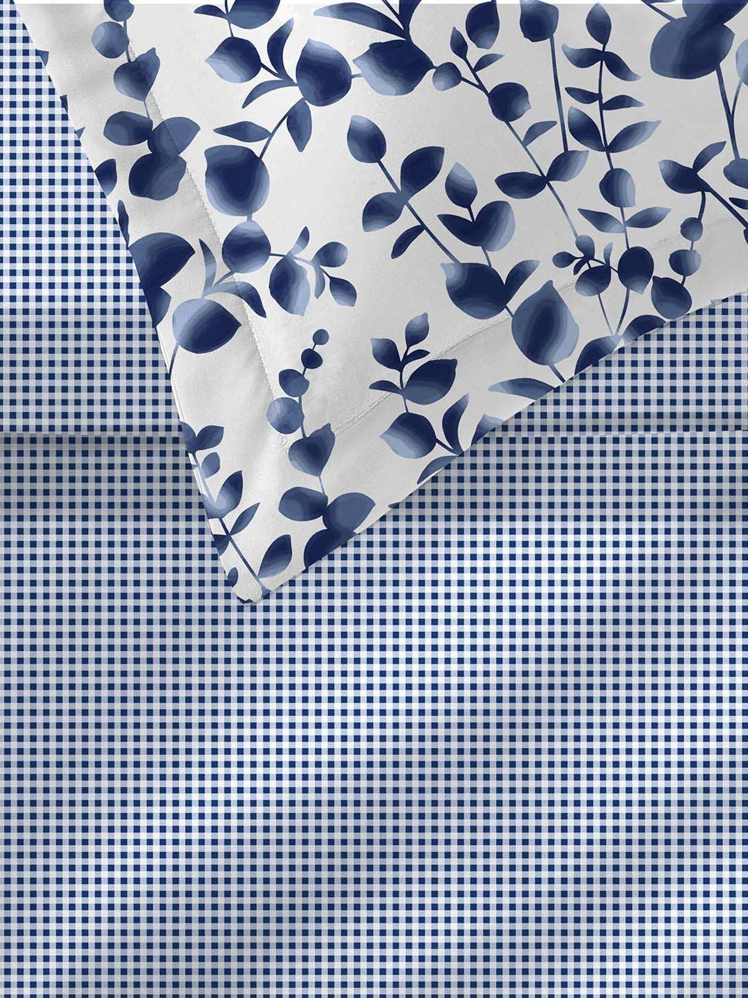 Layers Illuminating Homes Blue Cotton 150 TC King Size Bed Sheet with Pillow Cover