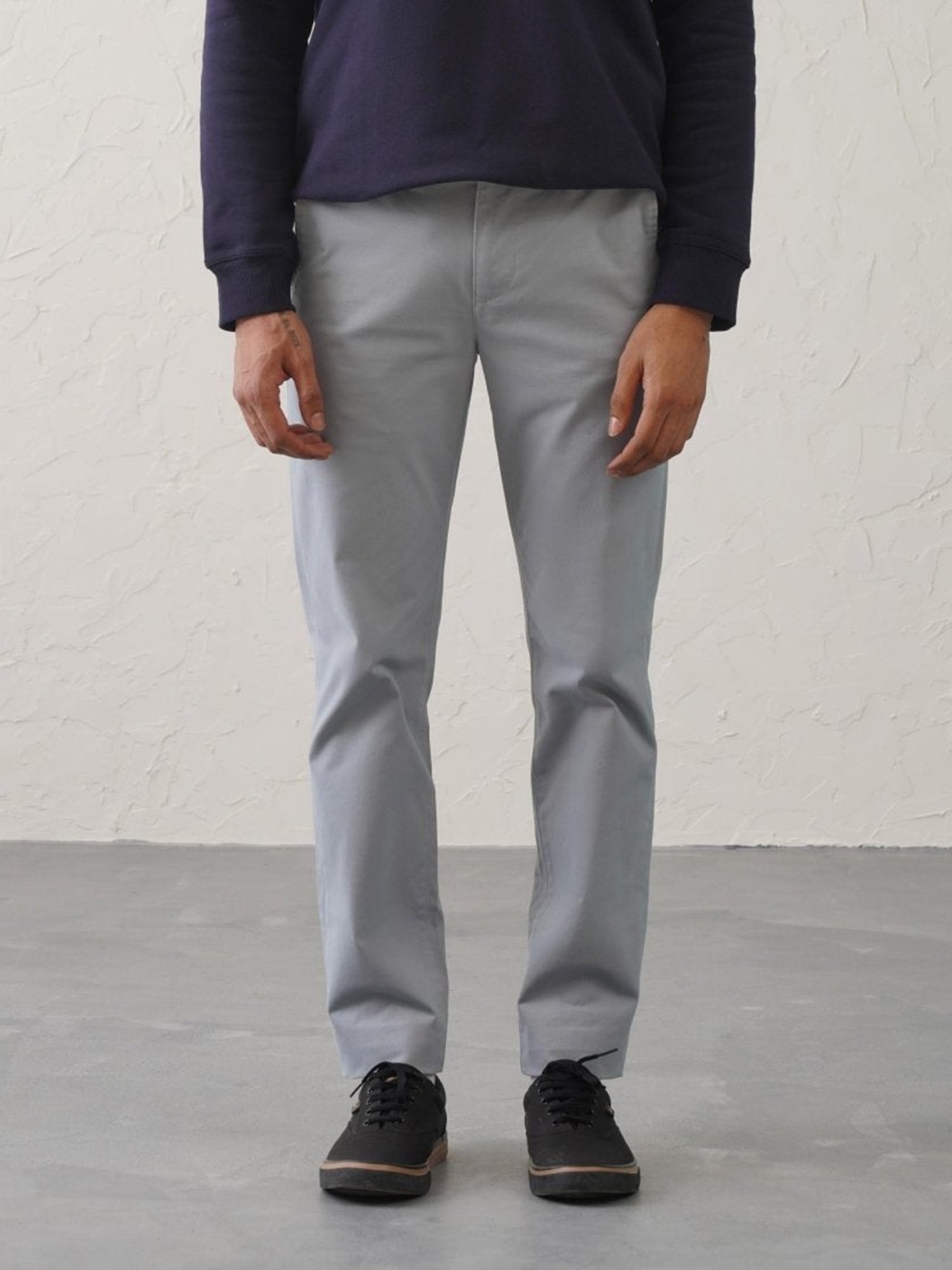 MinusOne Grey Regular Fit Chinos