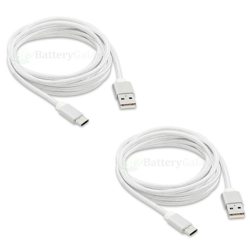 1-100 Lot Micro USB Nylon Braided Cable for  Galaxy S5 S6 Edge/Core Prime