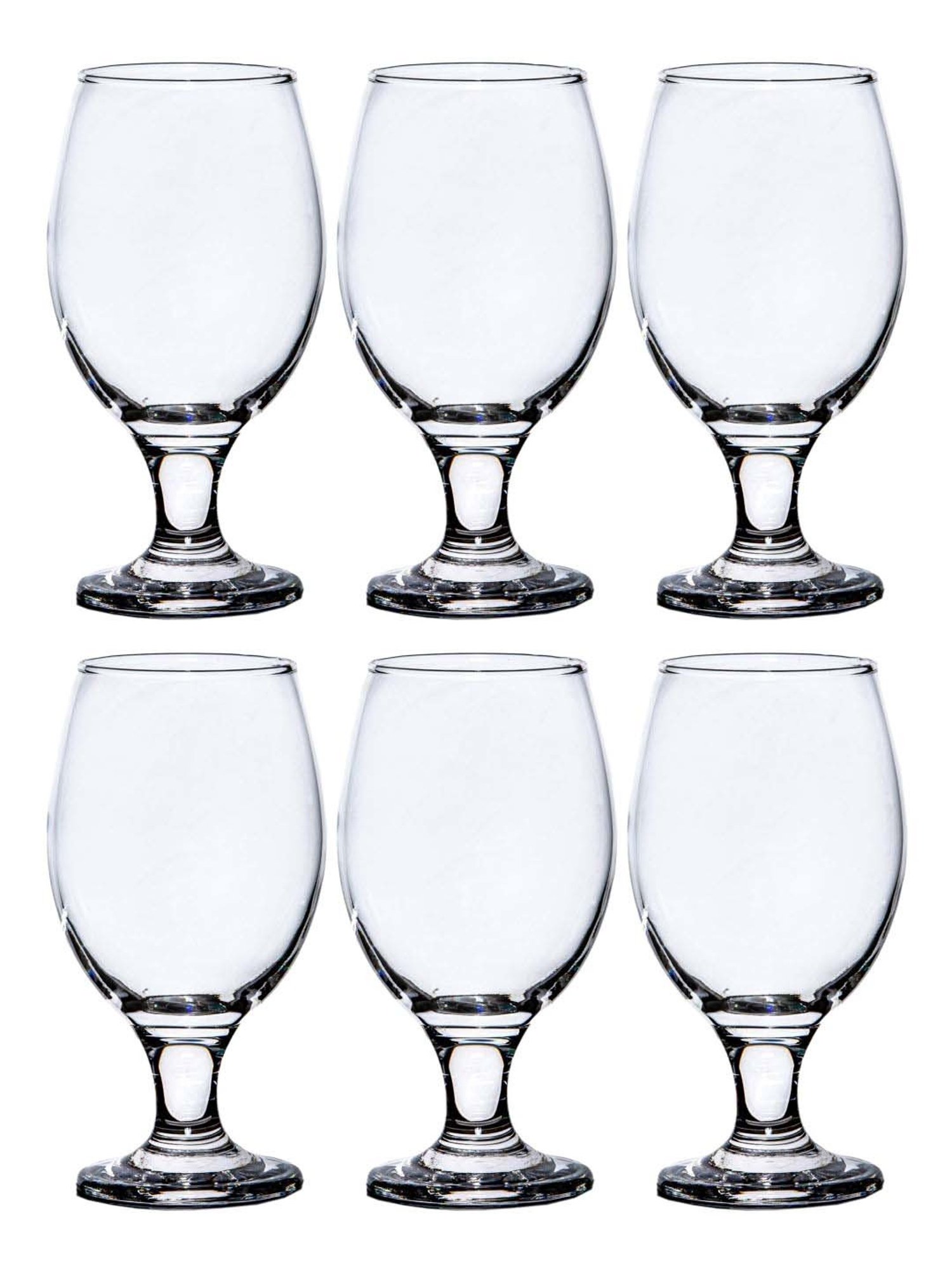 ROXX Transparent Glass Tumbler (0.39 L) - Set of 6
