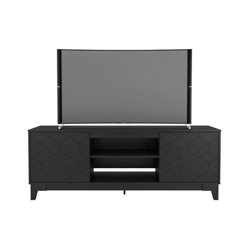Hexagon TV Stand for TVs up to 72" Black - Nexera