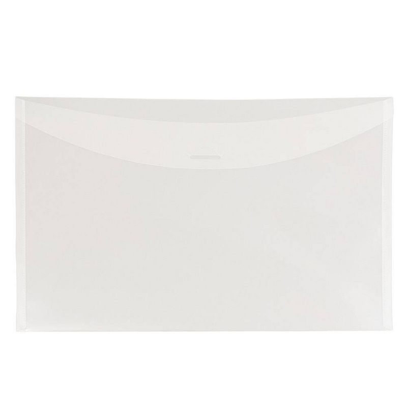 JAM Paper 8 5/8'' x 11 1/2'' 6pk Plastic 3 Hole Punch Binder Envelopes, Hook & Loop Closure, 1" Expansion - Multicolor