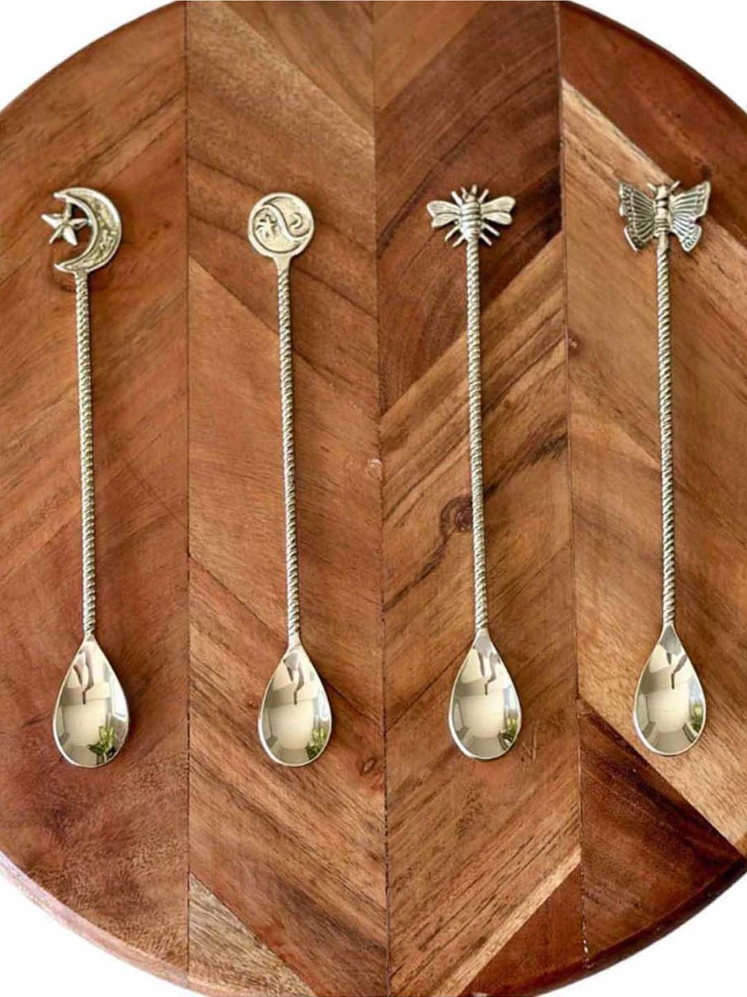 Mason Home Celestial Gold Stirrers - Set Of 4