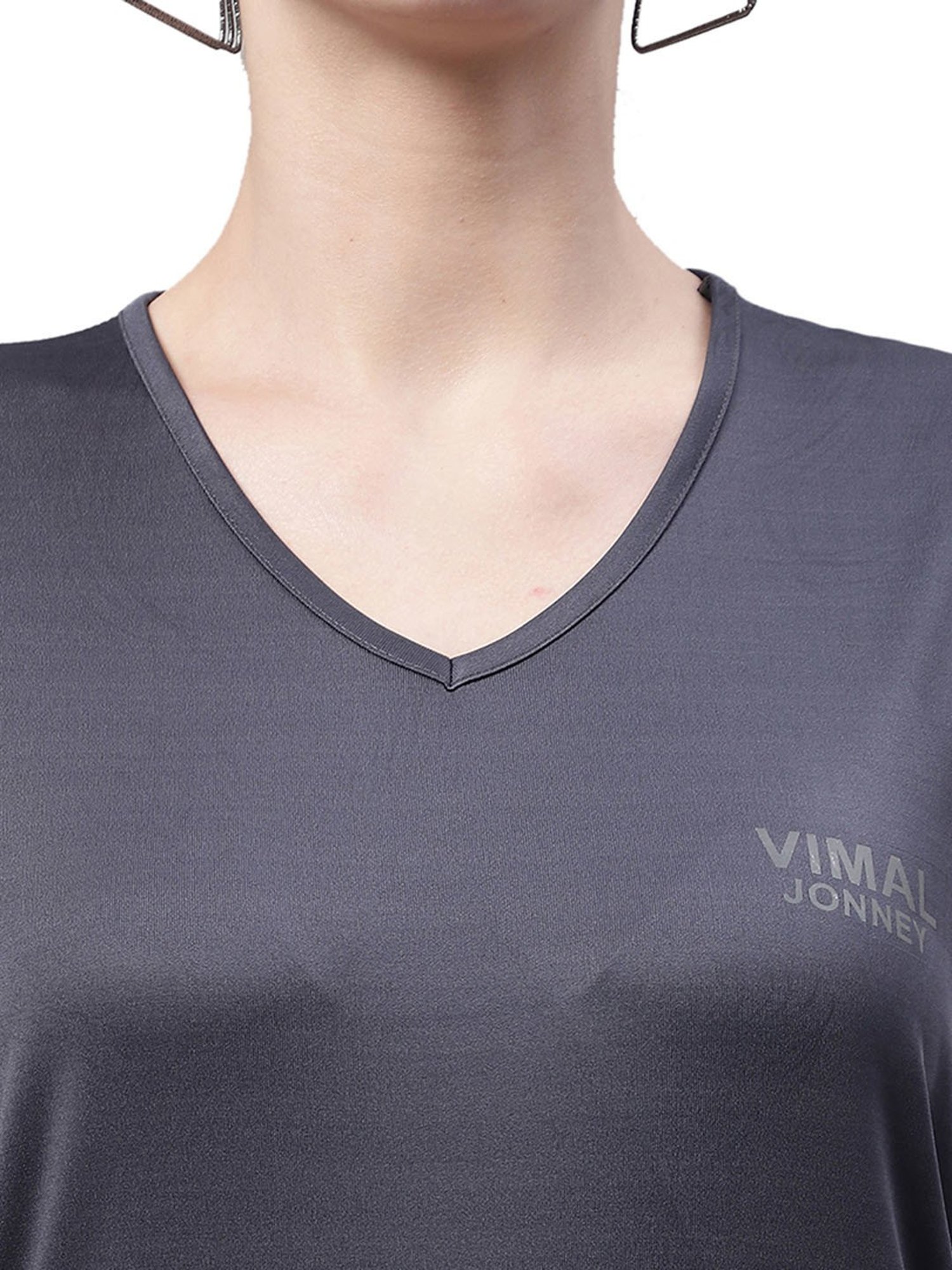 Vimal Jonney Grey T-Shirt With Shorts