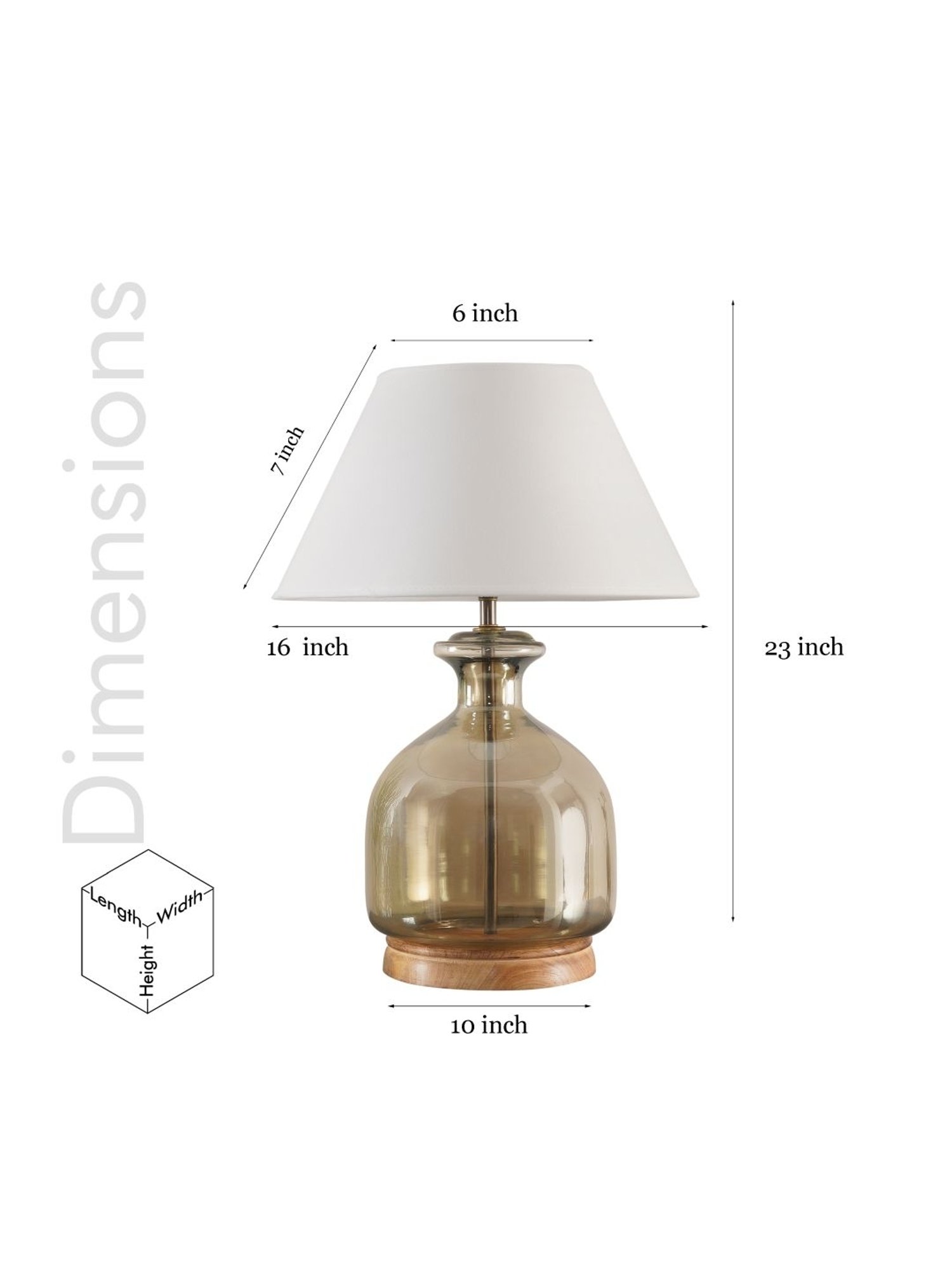 Kapoor Lamp Shades Smoke & White Glass Alper Luster Table Lamp
