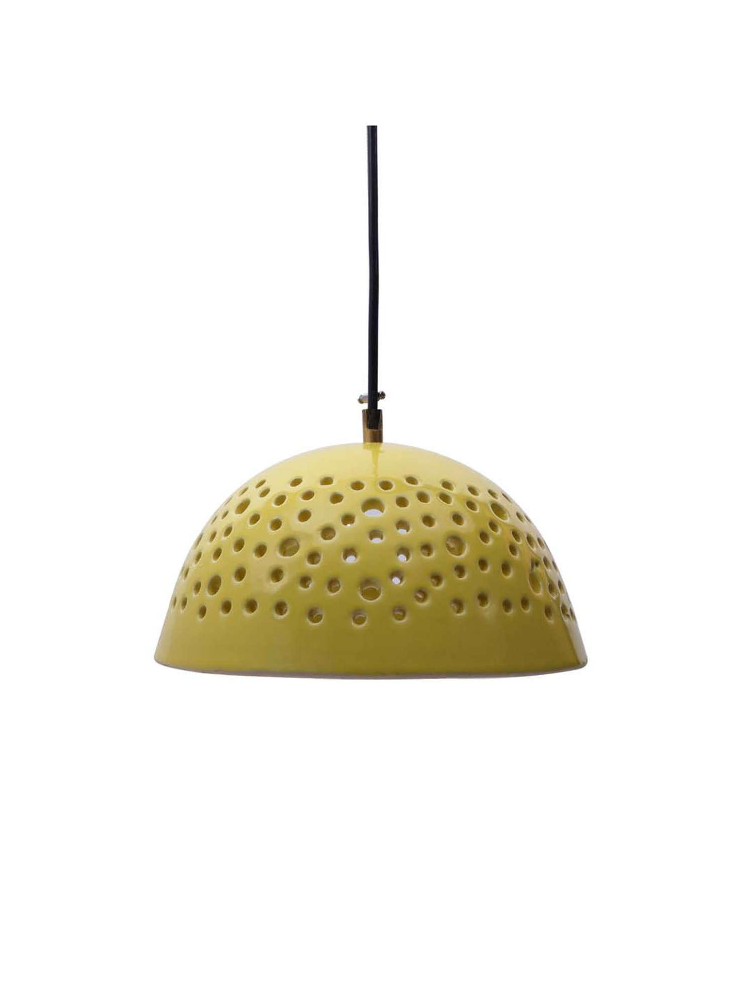 Homesake Exclusive Yellow Ceramic Pendant Light with E27 Hanging lamp- Set of 1