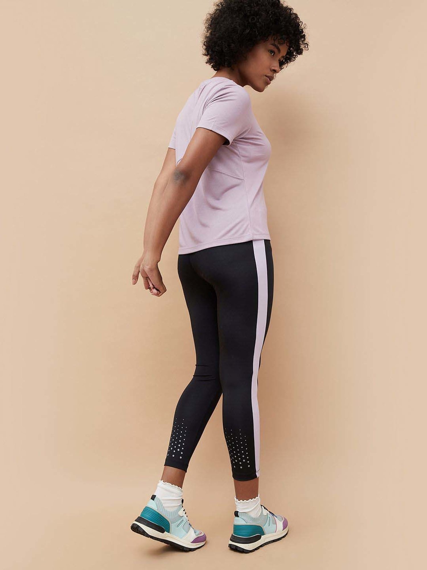 KAPPA Black Printed Sports Tights