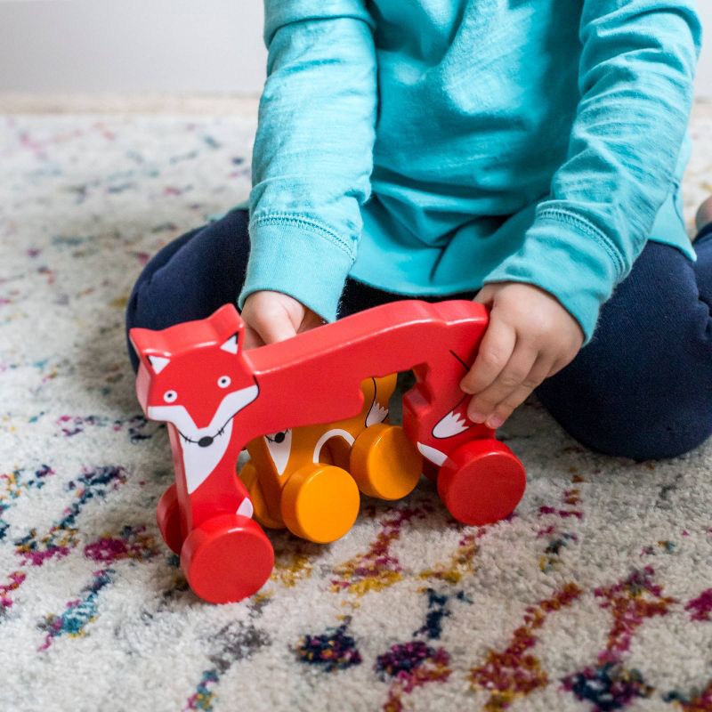 Big and Little Fox Push Toy