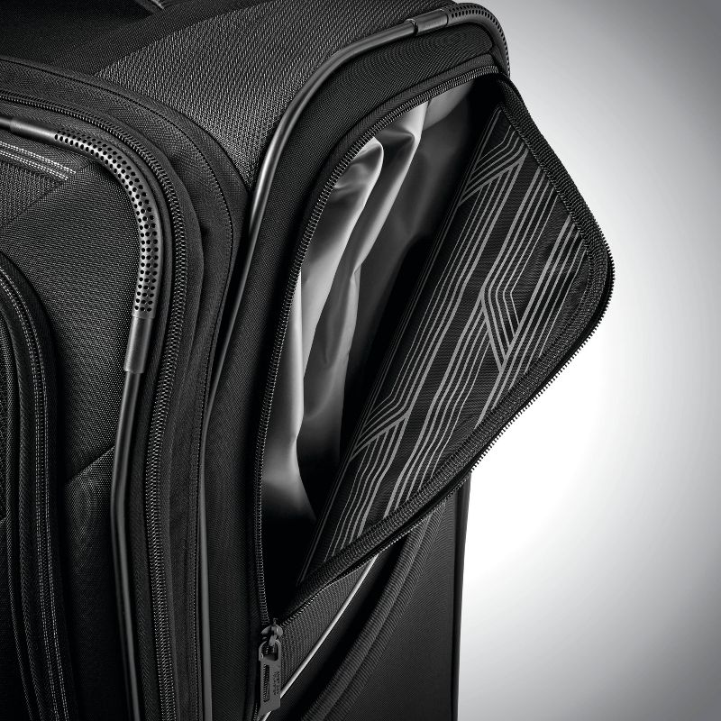American Tourister 20'' Zoom Turbo Softside Spinner Suitcase - Black
