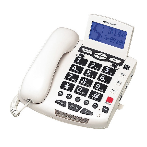CLEARSOUNDS CSC600W Telephone,Corded,White